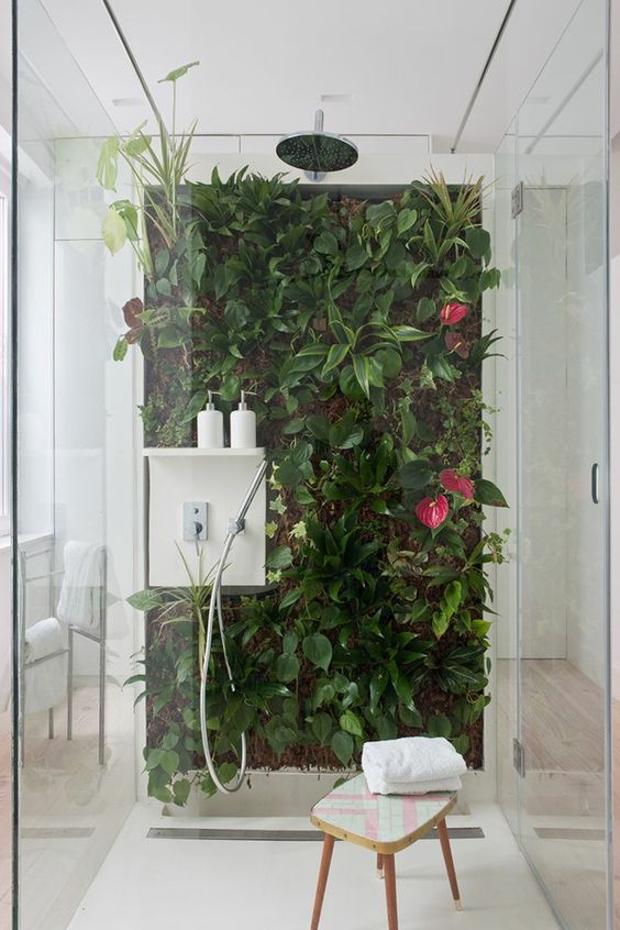 bathroom design green wall